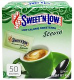 Sweet N Low Sugar Substitute With Stevia 50Pcs
