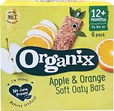 Organix Organic Μπάρες Βρώμης Με Μήλο & Πορτοκάλι 6Τεμ