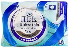 Lil-Lets Ultra Thin Night With Wings 10Pcs