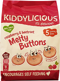 Kiddylicious Finger Food Melty Buttons Βατόμουρο & Παντζάρι Χωρίς Γλουτένη 5x6g