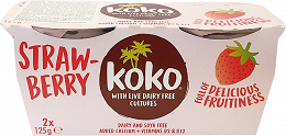 Koko Dairy Free Γιαούρτι Από Γάλα Καρύδας Με Φράουλα 2x125g