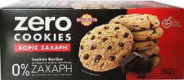 Βιολάντα Zero Cookies Βανίλια Με Κομμάτια Μαύρης Σοκολάτας Χωρίς Ζάχαρη 170g