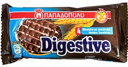 Papadopoulos Digestive Dark Chocolate 4Pcs