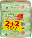 Baby Care Chamomile Μωρομάντηλα 72Τεμ 2+2Δωρεάν