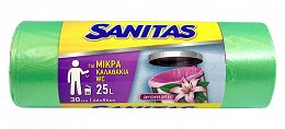 Sanitas Small Dustbin Bags Scented Green 46X56cm 30Pcs