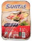 Sanitas Σκεύη Αλουμινίου Τροφίμων Με Καπάκι 2,12L 3Τεμ