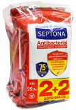 Septona Antibacterial 75% Οινόπνευμα Υγρά Μαντηλάκια 2+2Τεμ