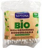Septona Bio Μπατονέτες Βιοδιασπώμενες Σακκουλάκι 100Τεμ