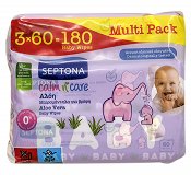 Septona Calm n Care Αλόη Μωρομάντηλα Για Βρέφη 3x60Τεμ Multi Pack