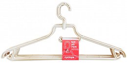 Cyclops Plastic Clothe Hangers With Swivel Hook 3Pcs