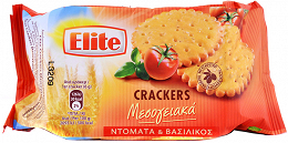 Elite Crackers Μεσογειακά Ντομάτα & Βασιλικό 105g