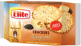 Elite Crackers Mediterranean Graviera Honey & Black Sesame Seeds 105g