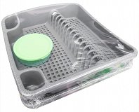 Viomes Plastic Large Dish Rack Various Colours With Tray + Tupper Free