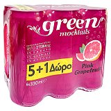 Green Mocktails Pink Grapefruit 5+1x330ml