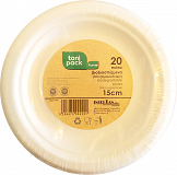 Tani Pack Home Biodegradable Plates From Sugarcane 15cm 20Pcs