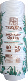 Tessera Bio Cup Lids For 237&296ml From Sugarcane 80mm 50Pcs