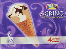 Regis Παγωτό Agrino Χωνάκια Βανίλια Σοκολάτα 4Χ135ml