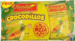 Handy Crocodillos Pizza Corn Snacks 8+2x32g