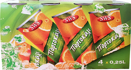 Sws Orange Juice 4X250ml