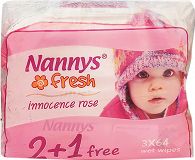 Nannys Baby Wipes Innocence Rose 64Pcs 2+1 Free