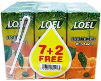 Λοέλ Χυμός Πορτοκάλι 9x250ml 7+2 Δωρεάν