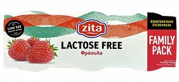 Zita Lactose Free Γιαούρτι 0% Φράουλα 3x150g