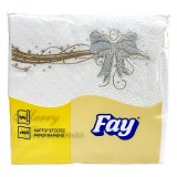 Fay Napkins Gold Silver Ribbon Bow 1Ply 100Pcs