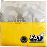 Fay Soft Point Χαρτοπετσέτες Πολυτελείας Κίτρινο 38x38cm 2Φύλλα 50Τεμ