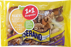 Serano Μάνγκο Με Χρυσόμηλο & Ξηρούς Καρπούς Χωρίς Πρόσθετη Ζάχαρη 120g 1+1 Δωρεάν
