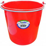 Lordos Plastic Bucket With Metallic Handle 10L Various Colours 1Pc