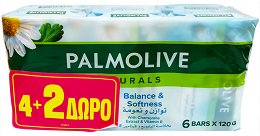 Palmolive Naturals Balance & Softness Σαπουνάκια 120g 4+2 Δώρο