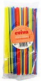 Eviva Coloured Reusable Plastic Straws 50Pcs