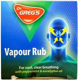 Dr Greg's Vapour Rub With Peppermint & Eucalyptus Oil 50g
