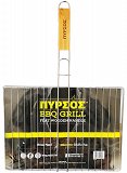 Pyrsos Bbq Grill With Flat Wooden Handle 52x37x27 1Pc