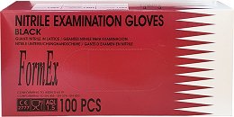 Formex Γάντια Νιτριλίου Μιας Χρήσης Μαύρα XLarge 100Τεμ