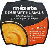 Mezete Gourmet Hummus Chickpea Pulp With Roasted Red Pepper 215g