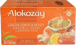 Alokozay Ginger Lemon & Honey Tea Caffeine Free 25Pcs