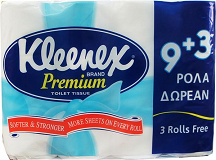 Kleenex Premium Χαρτί Τουαλέτας 9Τεμ 9+3 Δωρεάν