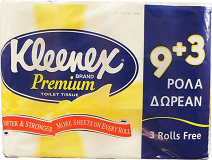 Kleenex Premium Yellow Toilet Paper 9Pcs 9+3 Free