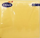 Duni Χαρτοπετσέτες Brilliant Yellow 3Φύλλα 33Χx33cm 20Τεμ
