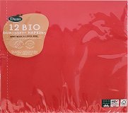 Duni Bio Soft Linen Napkins Red 40x40cm 12Pcs