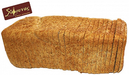 Σίφουνας Ψωμί Φέτες Τόστ Μαύρο Πιτυρούχο Μεγάλο 700g