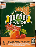 Perrier & Juice Peach & Cherry 4x250ml