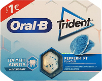 Trident Oral B Peppermint Τσίχλες 17g