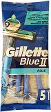 Gillette Blue Ii Plus Razors 5Pcs