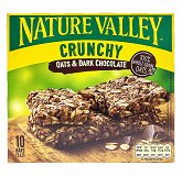 Nature Valley Crunchy Μπάρες Βρώμη & Μαύρη Σοκολάτα 5x42g