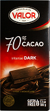 Valor 70% Cacao Dark Σοκολάτα Χωρίς Γλουτένη 100g