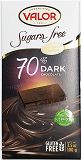 Valor 70% Dark Chocolate Sugar Free 100g