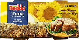 Redda Tuna In Sunflower Oil 2x160g