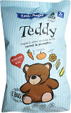 Little Angel Teddy Organic Corn Snacks With Carrot & Pumpkin 4x15g